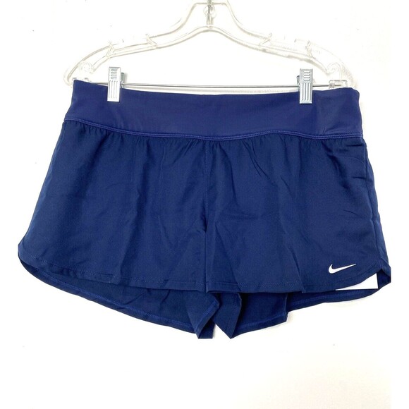 Nike Swim Board Shorts Size L Midnight Navy Blue Women’s Pull On - Picture 1 of 12